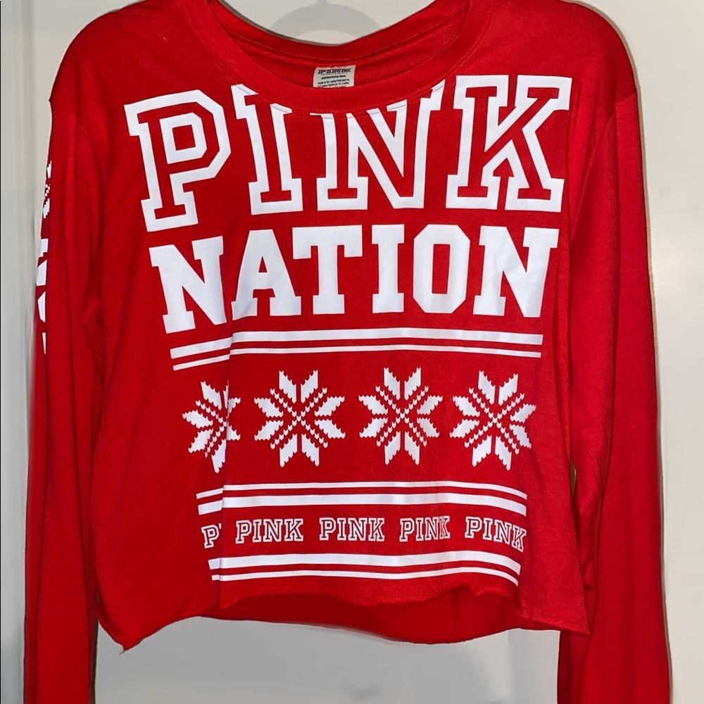 Victoria Secret PINK crop top long sleeve